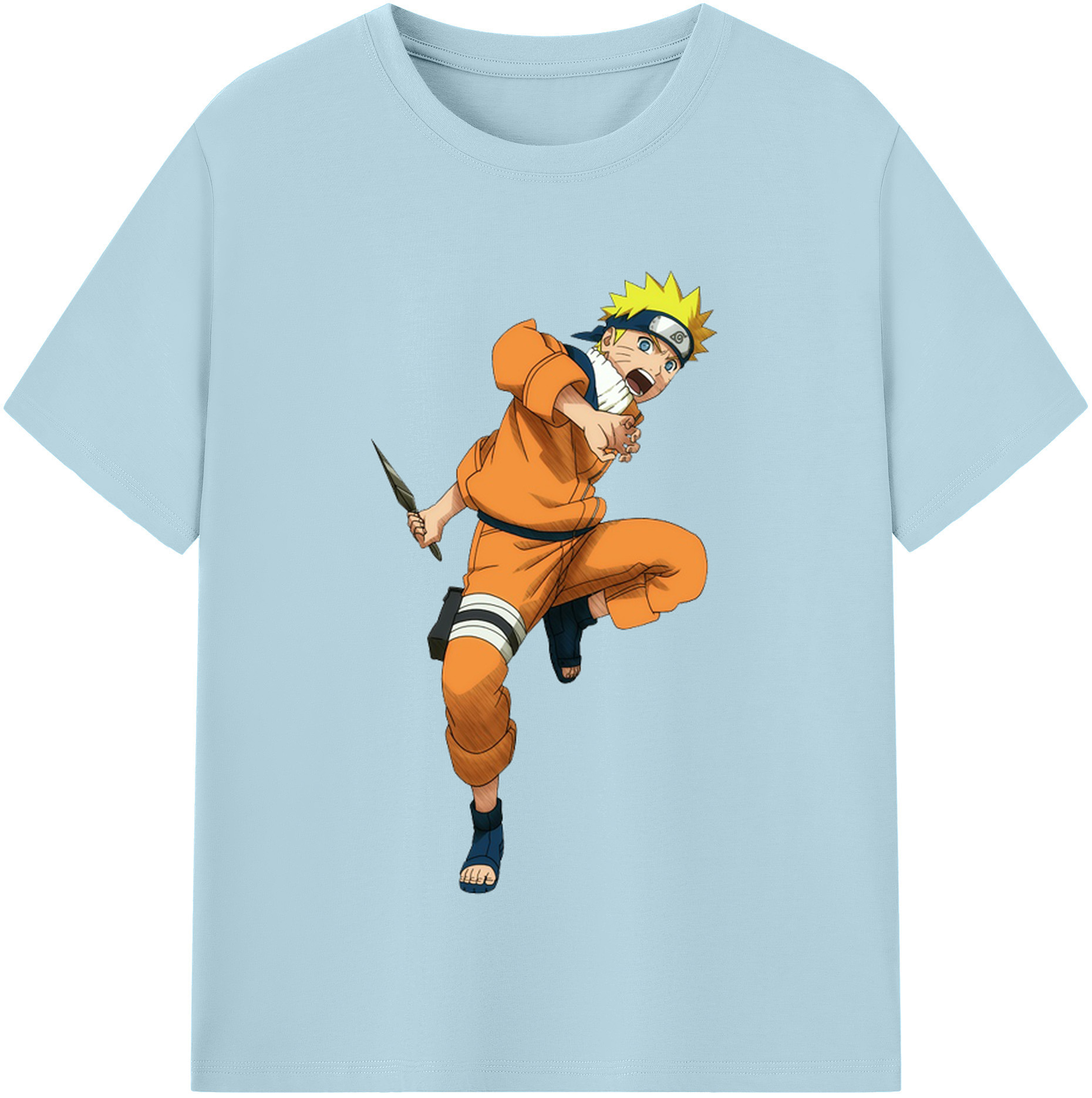 （画像用） NARUTO -ナルト- うずまき ナルト Uzumaki Naruto 綿100％半袖Tシャツ（フロントプリント）